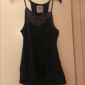 Free People Navy blue Bohemian tunic